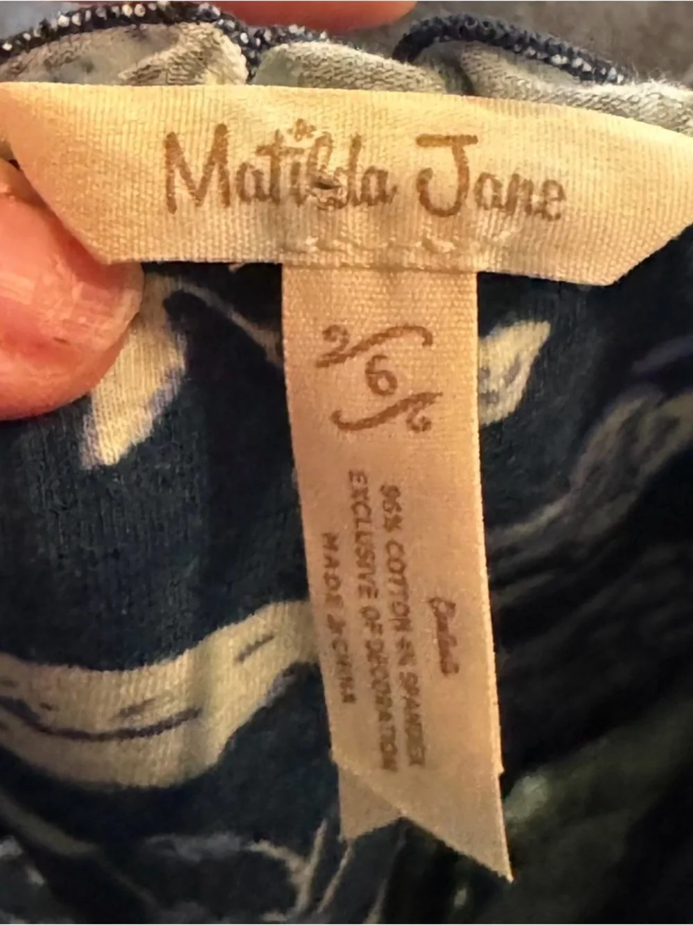 Matilda Jane Navy Floral Ruffle Tie Strap Romper Size 6